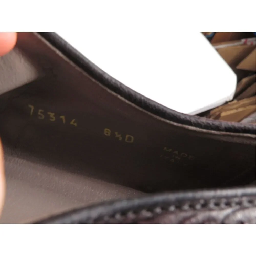 Florsheim Black Soft Flexible Leather Wingtip Brogue Oxford Shoes Men Size 8.5